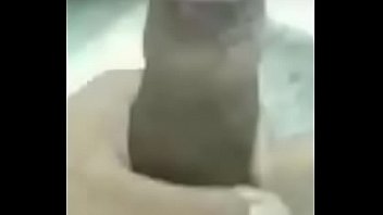 Indian black man jerk off fat cock