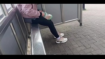 The father follows his daughter and films her to the bus station. When she gets home, she f. her to fuck with him.